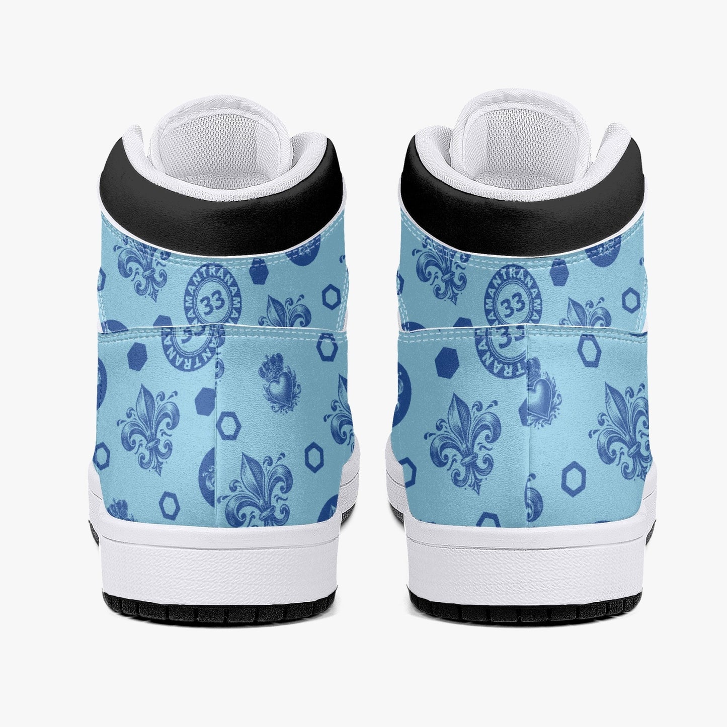 High-Top Leather Sneakers - Awakening Blue